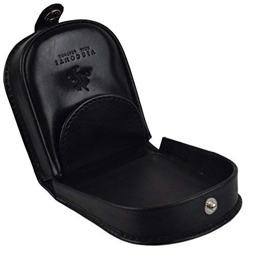Mens Classic Leather Tabbed Coin Tray by Visconti; Monza Collection Gift Boxed