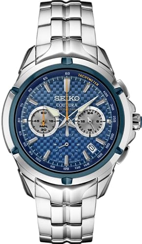Amazon.com: SEIKO Chronograph Quartz Blue Dial Men's Watch