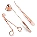 Candle Accessory Gift With Wick Trimmer, Wick Dipper & Bell Snuffer (Rose Gold)