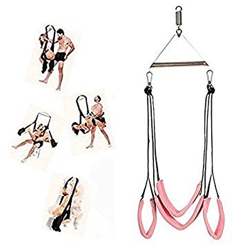 Vmitor Luxury Heavy Duty Indoor Swing with Steel Triangle Frame and Spring for Fetish Sex Bondage Unisex,Super Durable and Soft