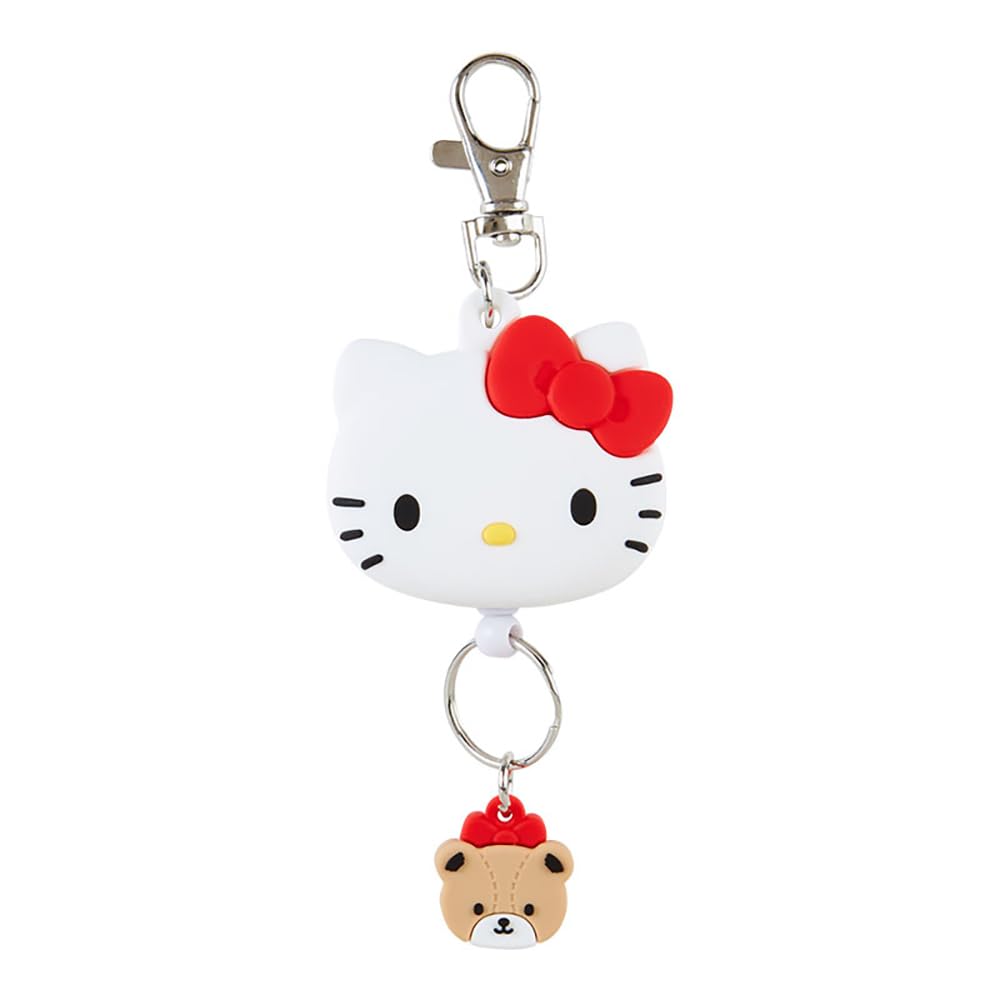 Photo 1 of Sanrio 168645 Face Shaped Reel Key Holder, Hello Kitty Key Mascot, Hello Kitty, 5.1 x 1.9 x 0.7 inches (13 x 4.9 x 1.8 cm), Character