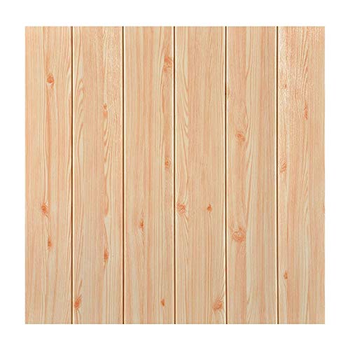 SATYAM KRAFT 3D Self Adhesive Wooden Textured Effect Off White Peel and Stick Foam Wallpaper 8 Pieces, 70cm x 70cm, Covers – 42 Sq Feet Approx SATYAM KRAFT 3D Self Adhesive Wooden Textured Effect Off White Peel and Stick Foam Wallpaper 8 Pieces, 70cm x 70cm, Covers – 42 Sq Feet Approx