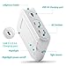 MMUSC Power Outlet with Night Light Plug in Surge Protector USB Outlet Extender Wall Mount Charger, 2 USB Ports & 4 AC Outlets with Phone Holder Slot for Bathroom, Bedroom, Hallway (White)