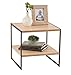ClosetMaid 1310 2- Tier Square Wood Side Table with Storage Shelf, Natural