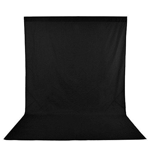 Utebit Black Curtains Photography Fabric Backdrop 6x9ft 1kg Weight