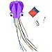 Mayco Bell Octopus Portable Kite Nylon & Polyester Material - Perfect Toy for Kids and Children Outdoor Games Activities - Fold-able Large 28 x 157 Inches | Extra 328 Feet of Line (Orange and Purple)