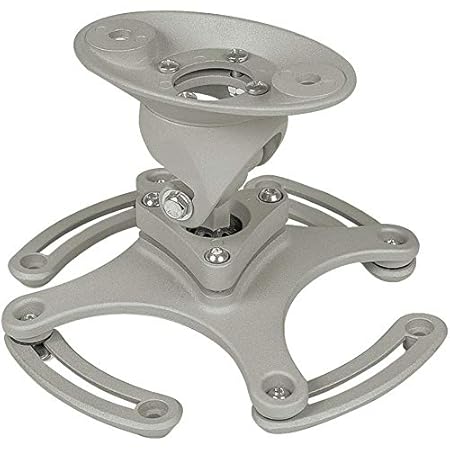 TecTake Universal Beamer Deckenhalterung Deckenbefestigung bis 30 kg - Diverse Modelle - (Grau | Nr. 400711)