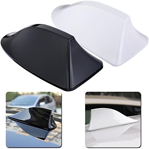 Car FM AM Radio Antenna Shark Fin Antenna Signal Aerials Car Upgrade Accessories for VW Polo Ford Kuga Chevrolet Nissan Qashqai Mokka Peugeot Opel Car Signal Enhancement Signaling Antenna (Red)