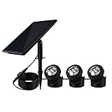 Solar Powered Pond Light Waterproof IP68, BeneStellar 18 LED and 3 RGB Colors Changing Park / Garden / Pool / Underwater / Outdoor Landscape Lighting