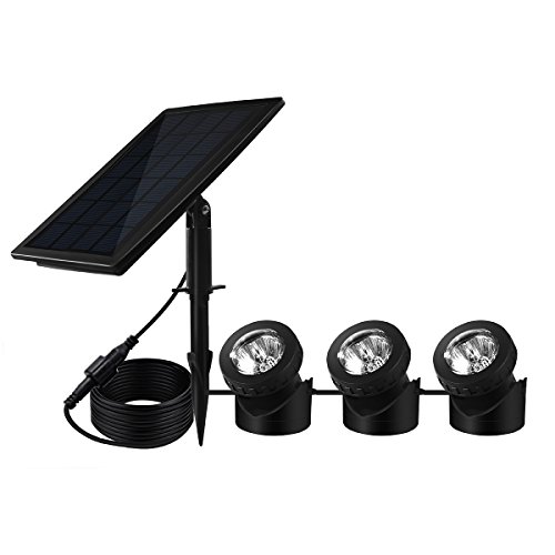 Solar Powered Pond Light Waterproof IP68, BeneStellar 18 LED and 3 RGB Colors Changing Park / Garden / Pool / Underwater / Outdoor Landscape Lighting