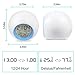 BZ Alarm Clock for Kids, 7 Colors Changing, LED Digital, Round, Battery, Temperature Detect, One Tap Control, Alarm Setting, Snooze, 12/24 H, for Kids, Home(Blue)