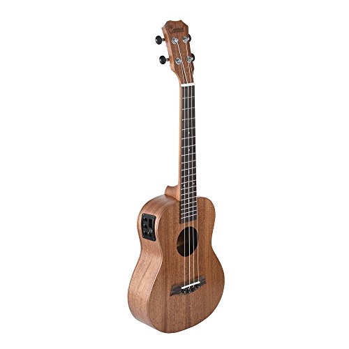 Caramel CT402 All Solid Mahogany Tenor Acoustic Electric Ukulele With Truss Rod
