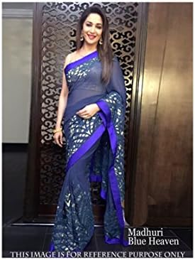IndianTrends Women's Exclusive Saree Party Wear Designer Bollywood Replica Sari One Size Blue