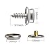 YMAISS 75pcs Fastener Screw Snaps, Marine Grade 3/8”Socket with Stainless Steel 5/11”Screw in Upholstery Snaps for Boat Canvas,Cover.