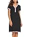 Ekouaer Womens Maternity Nursing Pajama Set Breastfeeding Pjs Black M
