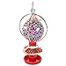 Lily's Home Mosaic Glass Hanging Hummingbird Feeder with Hanging Hook, Pink and Purple, 20 Ounce