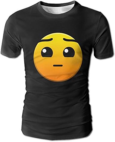 Ryskeco Men's 3D Geometry Dash Lite Print Casual Crewneck Short Sleeves Tops Shirts Tees For Men