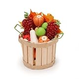Miniature Fall Basket with Fruit & Vegetables Dollhouse Fairy/ Gnome Garden