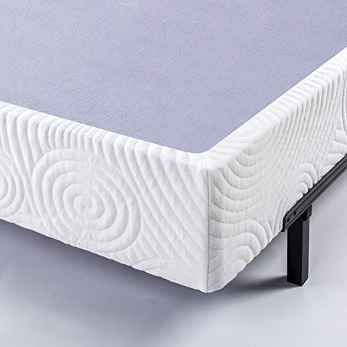 ZINUS Metal Box Spring with Wood Slats, 9 Inch Mattress Foundation