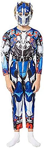 KILLM Halloween Children Transformers Steel Characters Optimus Prime Cosplay Costumes Birthday Party Game,L