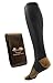 MCNICK & COMPANY Men's Copper Compression Socks (3 Pairs, Black) 20-30 mmhg size 10-13 big and tall knee high great for air travel