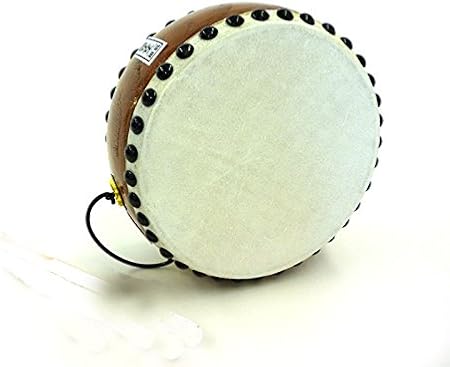 Amazon 国産手作り本格皮和太鼓 白 55号 バチ2本付き ドラム 打楽器 おもちゃ