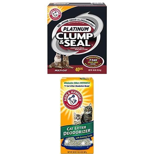 Bundle of ARM HAMMER Clump Seal Platinum Cat Litter, Multi-Cat