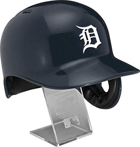 MLB Detroit Tigers Replica Batting Helmet with Engraved Stand, Official Size, Blue