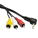 CyberTech Audio/Video AV 3.5mm to 3-RCA 5ft Composite Cable for JVC Camcorders