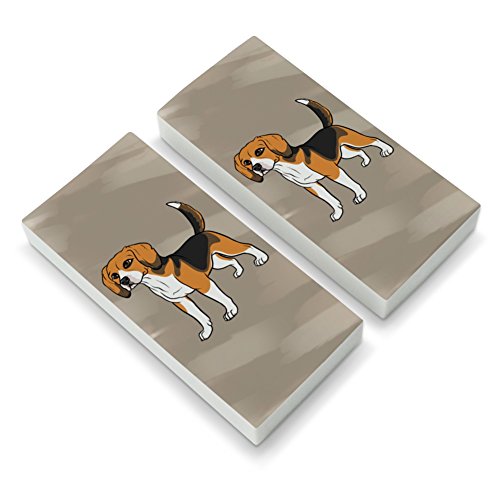Beagle Pet Dog Eraser Set of 2