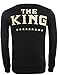 eshion Lovers' Sweatshirts - Men King Womens Queen - Letter Print Black Long Sleeve T-Shirt Blouse Couple Shirt Loose Tops