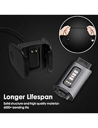 KIMILAR - Cable de carga compatible con Fitbit Charge 3, cable de carga USB de repuesto de 3.8 in con adaptador de base de cable compatible con Fitbit Charge 3 HR Fitness Tracker Smart Watch, 2 unidades