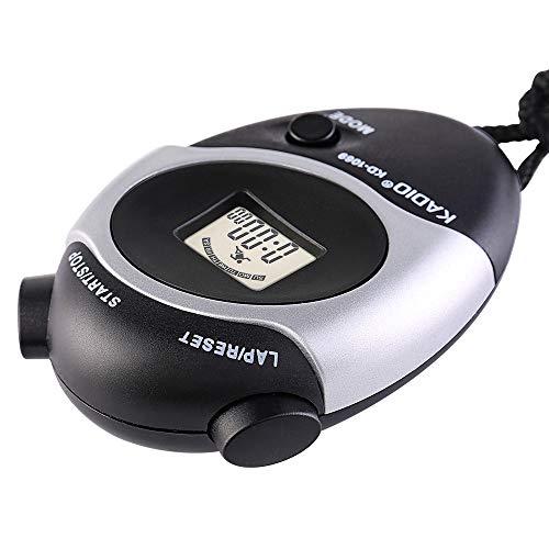 Pgzsy 6 Pack Black Multi-Function Electronic Digital Sport Stopwatch Timer, Large Display with Date Time and Alarm Function,Suitable for Sports Coaches Fitness Coaches and Referees