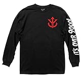 Ripple Junction Dragon Ball Z Dragon Z Vegeta Face 9000 Long Sleeve Crew neck Shirt
