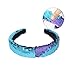 6Pack Reversible Sequin Headbands Color Changing Flip Sequin Headbands Bling Glitter Sparkly Fashion Headband Magic Alice Hair Band Hair Accessories for Girls Teens Kids Children Women