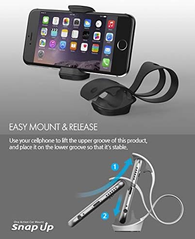 Kinetic EVO SNAP-UP Slim Small Universal Car Cellphone Mount Holder for iPhone Xs Max R 8 Plus 7 6s SE Samsung Galaxy S9 S8 Edge S7 S6 Note 9