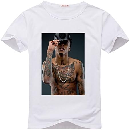 DIYtshirt August Alsina T-Shirt, Custom Women's Classic 100% Cotton T-Shirt with August Alsina (Large)
