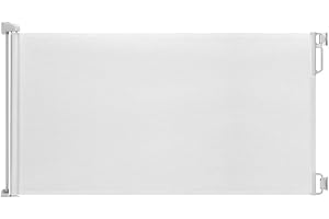 EasyBaby Extra Wide Retractable Baby Gate, 33" Tall, Extends up to 71" Wide, White/Child Safety Baby Gates, Pet Retractable Gates for Stairs, Doorways, Hallways, Indoor and Outdoor