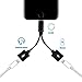 Dual Adapter for iPhone 7/7 Plus/8/8 Plus/X Double Lightning Adapter Headphones Audio Charger 2 in 1 Lightning Adapter/Converter/Splitter, Listen to Music with Headphone and Charge Your iPhone, Black
