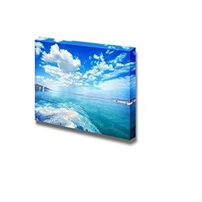 Canvas Prints Wall Art - Beautiful Dead Sea Scenery/Landscape on a Summer Day | Modern Wall Decor/Home Decoration Stretched Gallery Canvas Wrap Giclee Print & Ready to Hang - 12" x 18"