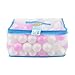 ERUIOLA Lightaling 100pcs White & Pink Ocean Balls & Pit Balls Soft Plastic Phthalate & BPA Free Crush Proof - Reusable and Durable Storage Mesh Bag with Zipper
