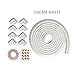  Baby Commander 16.2ft [15ft Edge + 6 Corners] Safe Edge and Corner Guard Foam Cushion - EXTRA SOFTNESS - Cream White | Baby Proof Table Furniture Edge Protector; Home Safety Childproofing Edge Bumper