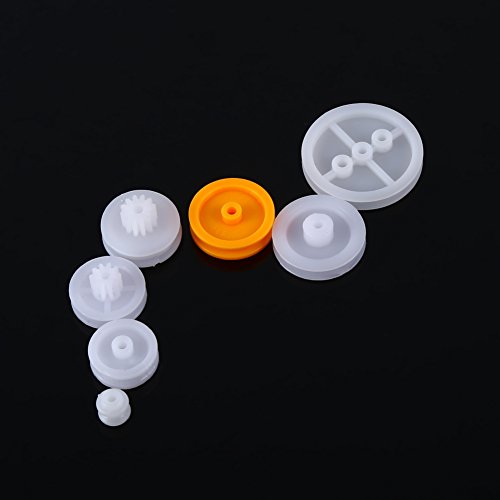 7 Pcs Plastic Pulley Kits Set for Belt Assembly Toy Cars Automobiles Robots DIY