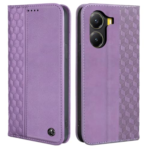 CXTcase for Xiaomi Poco X7 Pro Case, PU Leather Folio Cover Wallet Flip Case with Card Holder Slots Magnetic Closure, Shockproof Protective Phone Case for Xiaomi Poco X7 Pro, Purple
