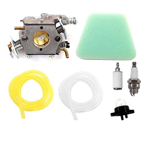 AISEN Carburetor with Air Filter Spark Plug Fuel Line Hose Tub for Poulan 262 1900 1950 1975 2025 2050 2055 2075 Gas Chainsaw