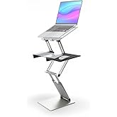 DriftDesk Portable Standing Desk Converter | Adjustable Laptop Riser, Portable Standing Desk with Keyboard & Mouse Attachment, Adjustable Computer iPad Riser | Stand for All Laptops up to 17"