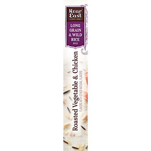 Near East Long Grain & Wild Rice Mix, Roasted Vegetable & Chicken (Pack of 12 Boxes)