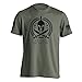 Dion Wear Mens Graphic T-Shirts - Spartan Warrior Short Sleeve T-Shirt, Military Green, Large