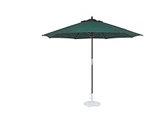Amazon Com Tropishade 9 Ft Wood Market Umbrella With Premium Green Olefin Cover Garden Outdoor