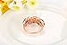 BAMOER Rose Gold Plated Austrian Crystal Promise Ring for Girls Women Size 7